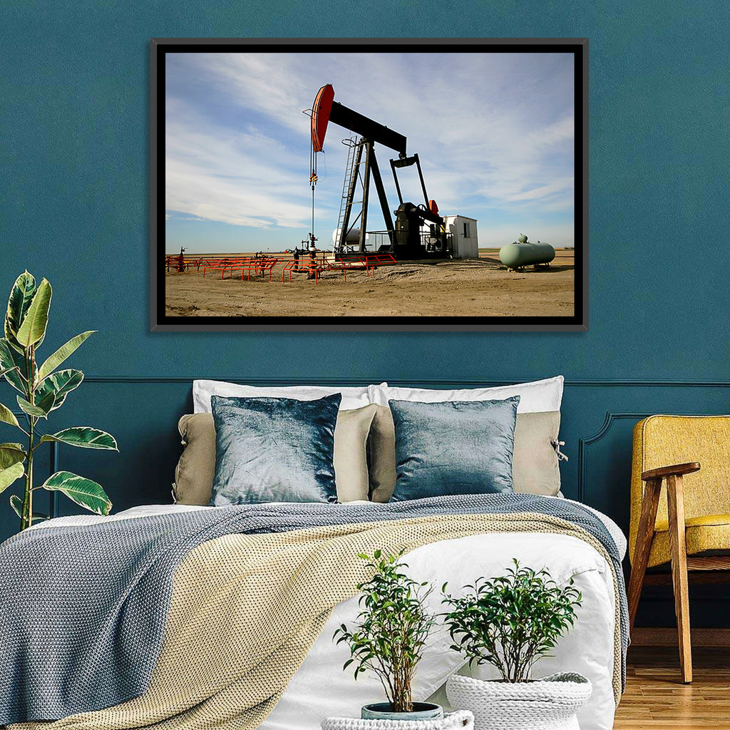 Pump Jack with Storage Tank Wall Art