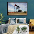 Pump Jack with Storage Tank Wall Art