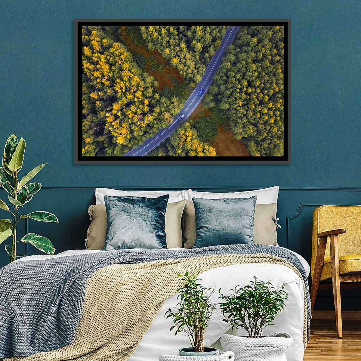 Autumn Forest Road Wall Art