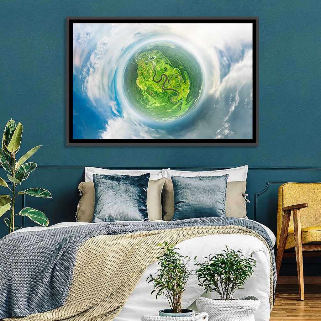 Spherical Forest from Space Wall Art
