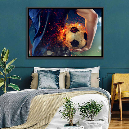 Soccer Ball & Player Wall Art