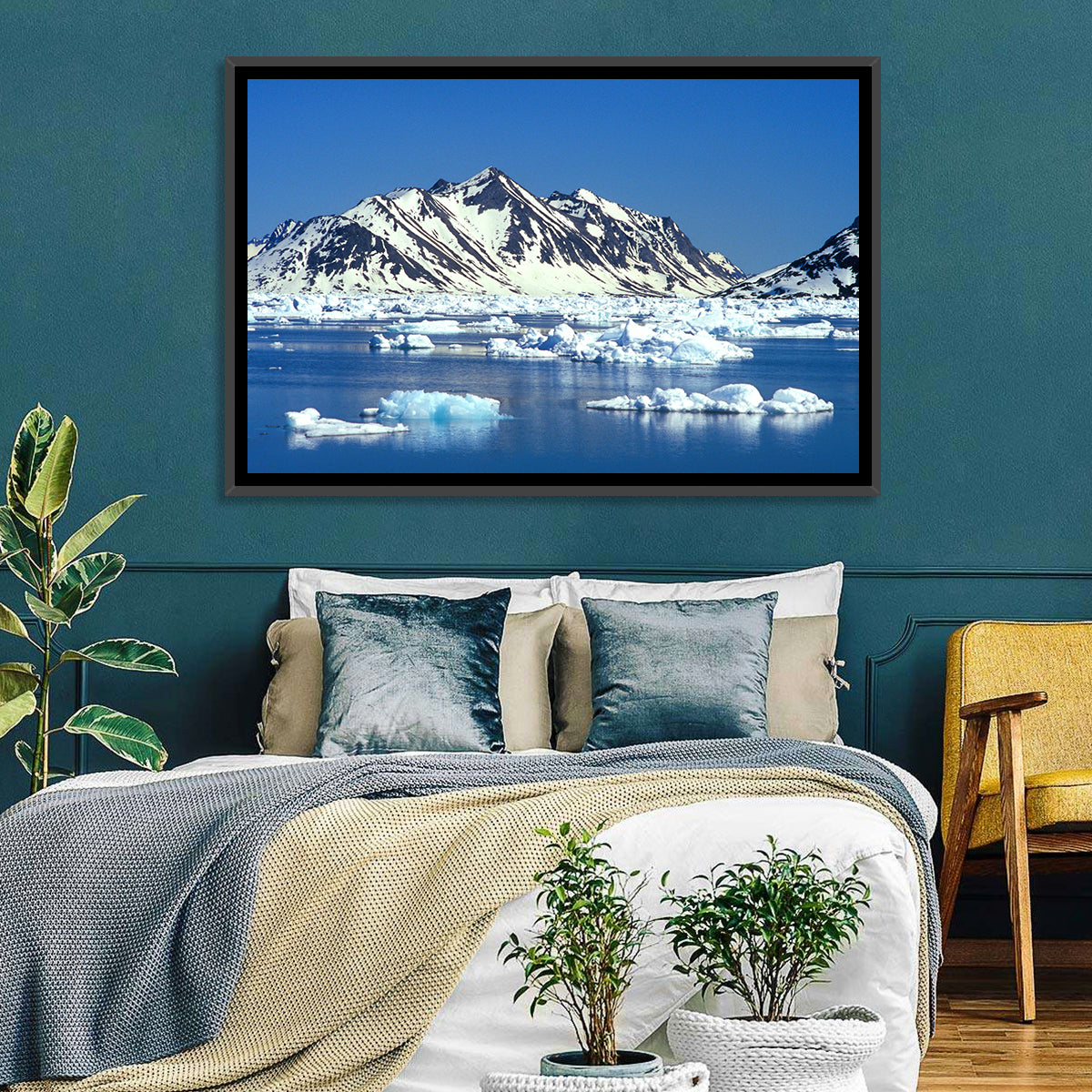 Eastern Greenland Sea Wall Art in a room, landscape