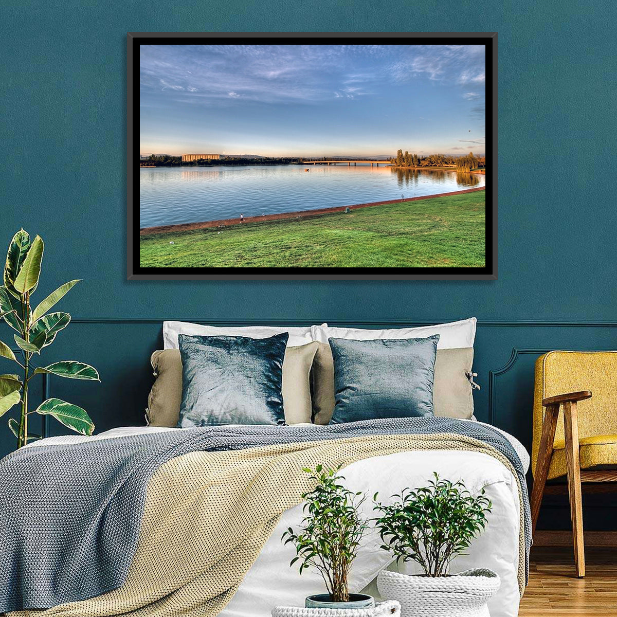 Lake Burley Griffin, Canberra Wall Art in a room, landscape