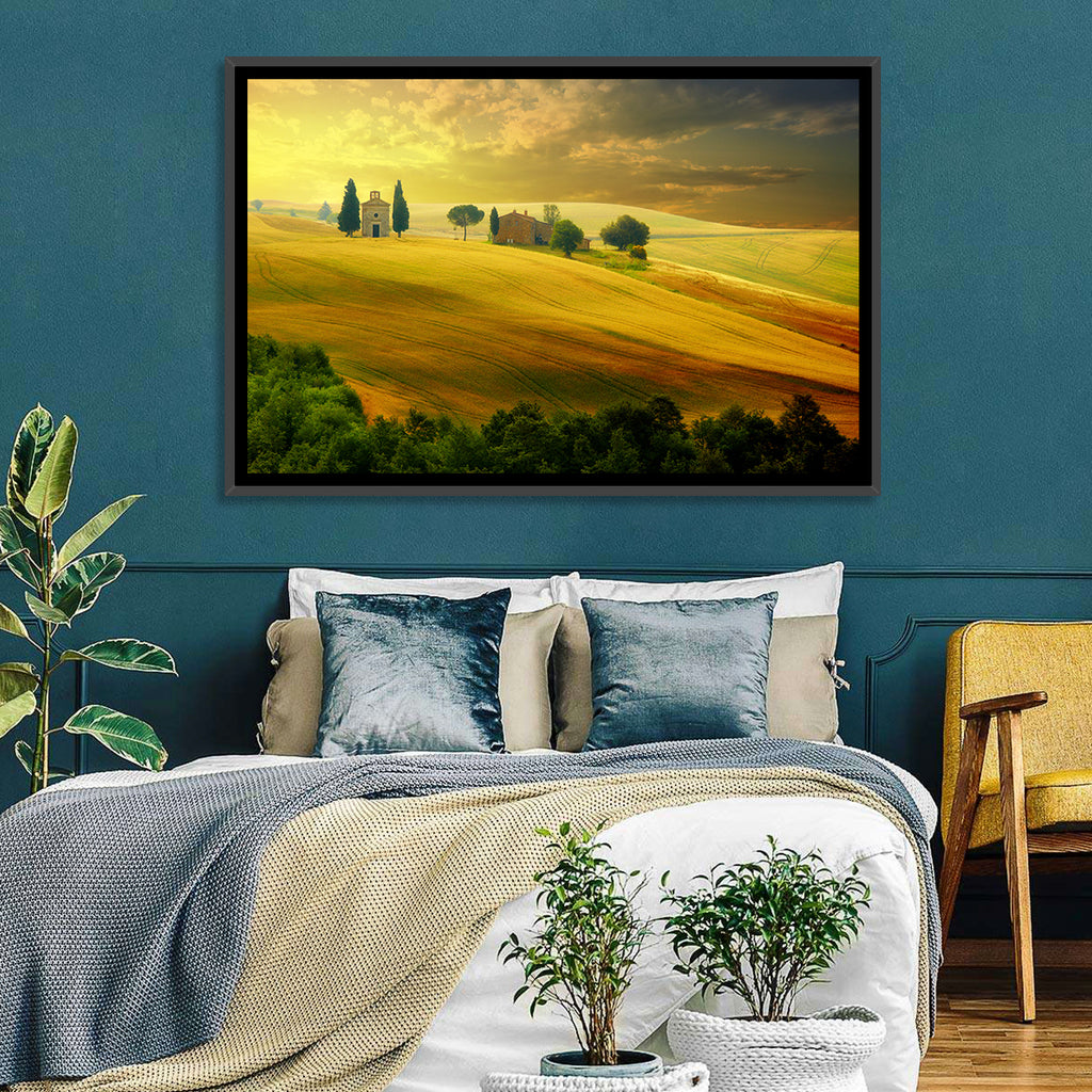 Tuscany Golden Hour Landscape Wall Art