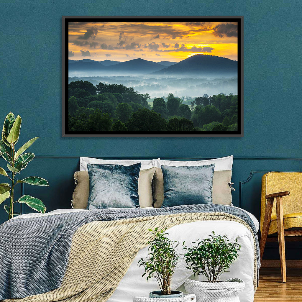 Blue Ridge Mountains Asheville Sunset Wall Art