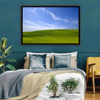 Rolling Green Hill with Blue Sky Wall Art