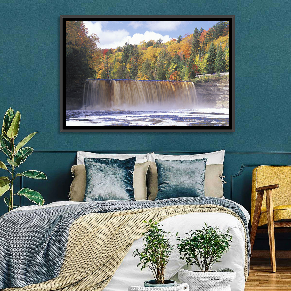 Tahquamenon Falls Autumn Waterfall Wall Art