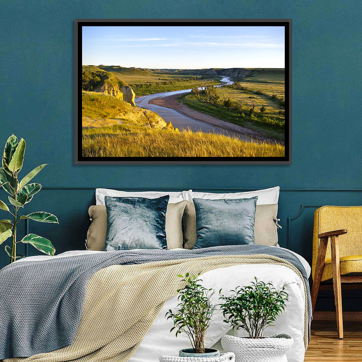 Little Missouri River Wall Art in a room, landscape