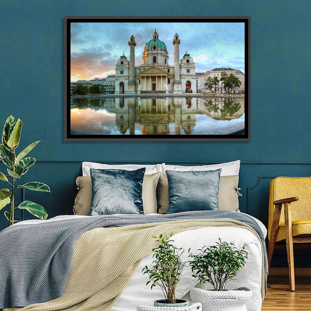 Karlskirche at Golden Hour Wall Art