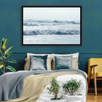 Misty Horizon Ocean Waves Wall Art