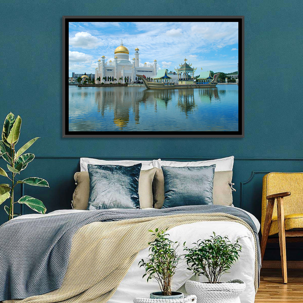 Sultan Omar Ali Saifuddien Mosque Wall Art in a room, landscape