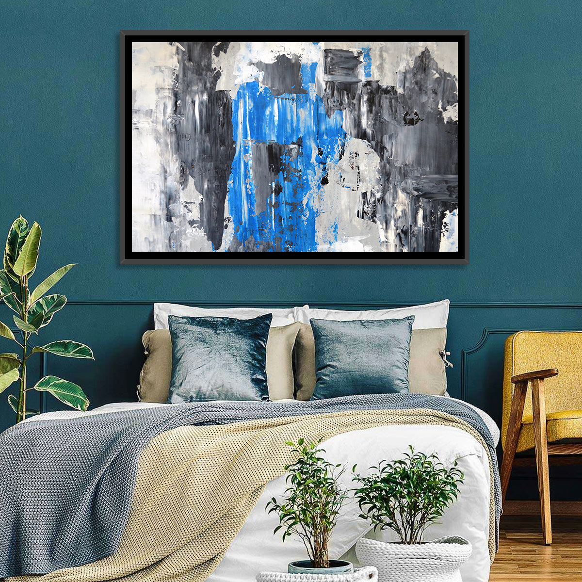 Colors Fight Wall Art in a room, landscape