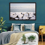 Lake Ontario Snowy Rocks Wall Art