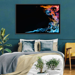 Glowing Fire Abstract Wall Art