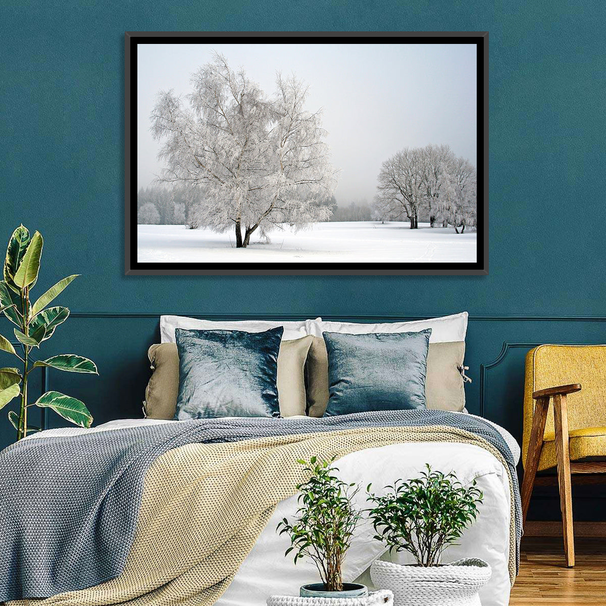 Frosted Birch Grove Wall Art
