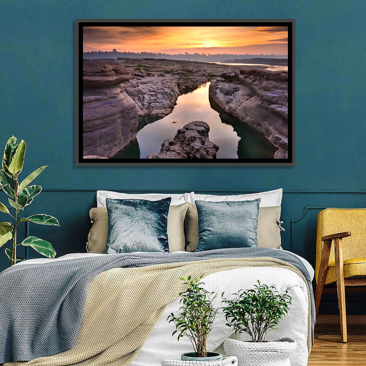 Sam Phan Bok Sunrise River Canyon Wall Art