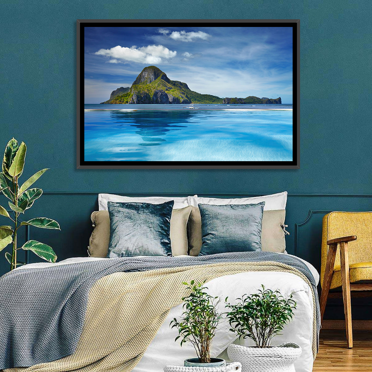 Cadlao Island Wall Art in a room, landscape