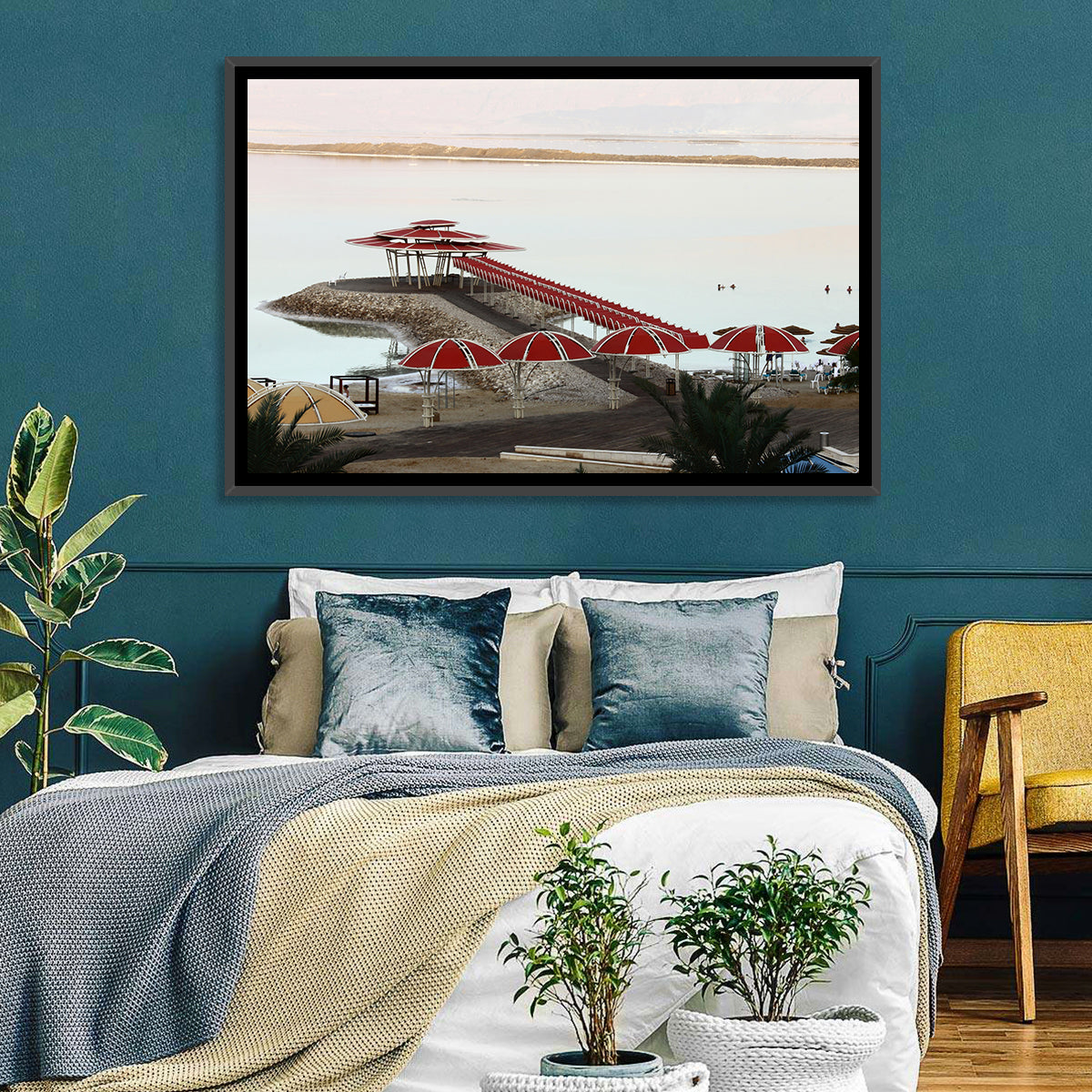 Ein Bokek Dead Sea Boardwalk Wall Art in a room, landscape