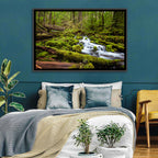 Mossy Cascade Forest Stream Wall Art