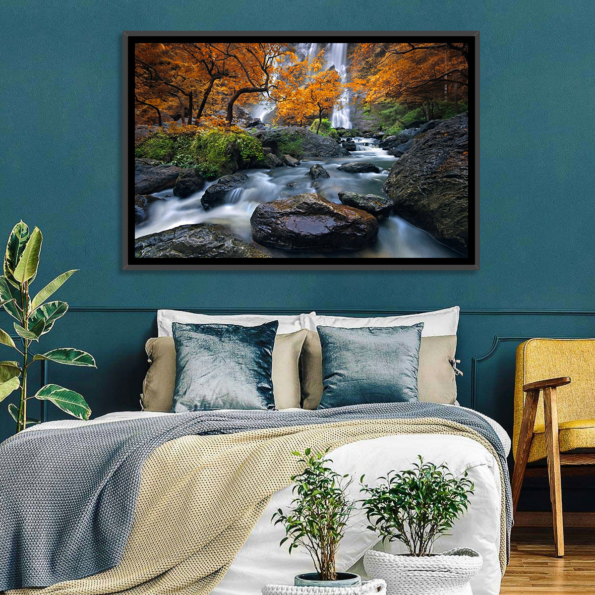 Konglan Autumn Waterfall Wall Art