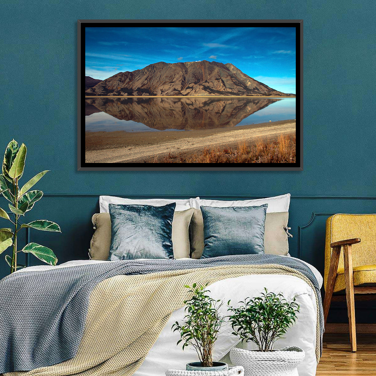 Rocky Peak Reflection, Kluane Lake Wall Art