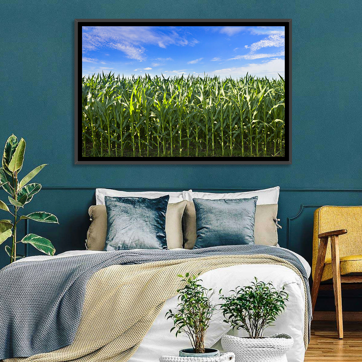 Green Corn Field Wall Art