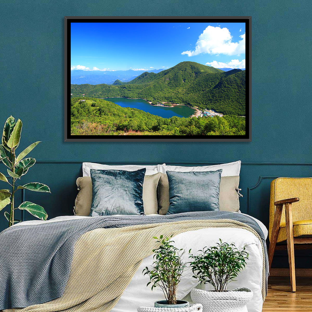 Mount Akagi and Lake Yunoko Wall Art in a room, landscape