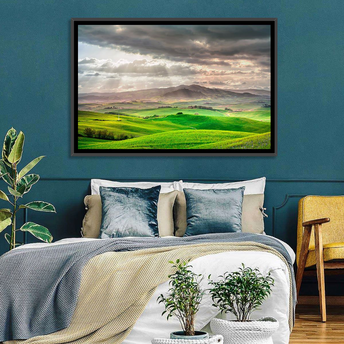 Tuscan Sunlit Hills Wall Art
