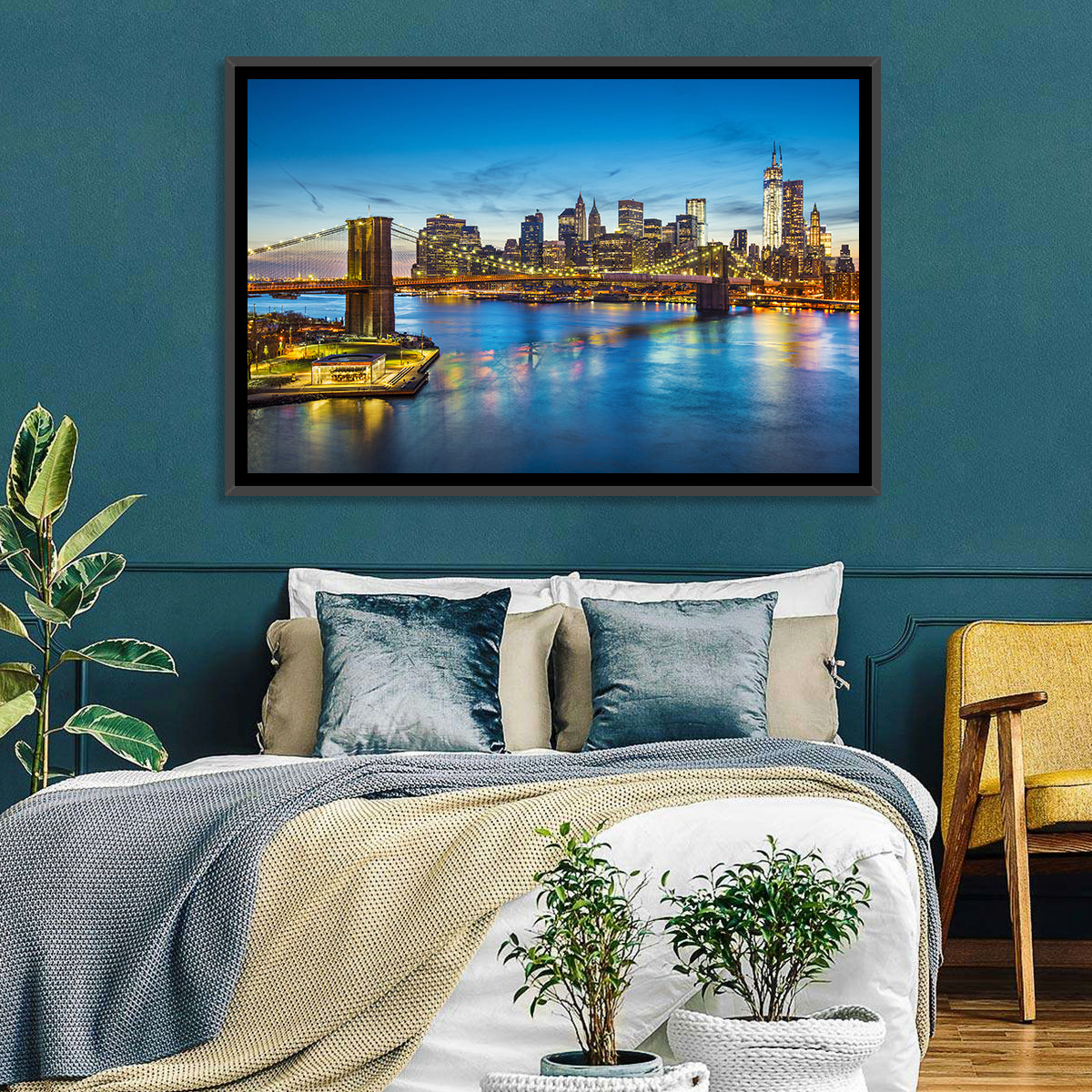 Brooklyn Bridge with Jane's Carousel Wall Art