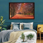 Tree-lined Autumn Lane Wall Art