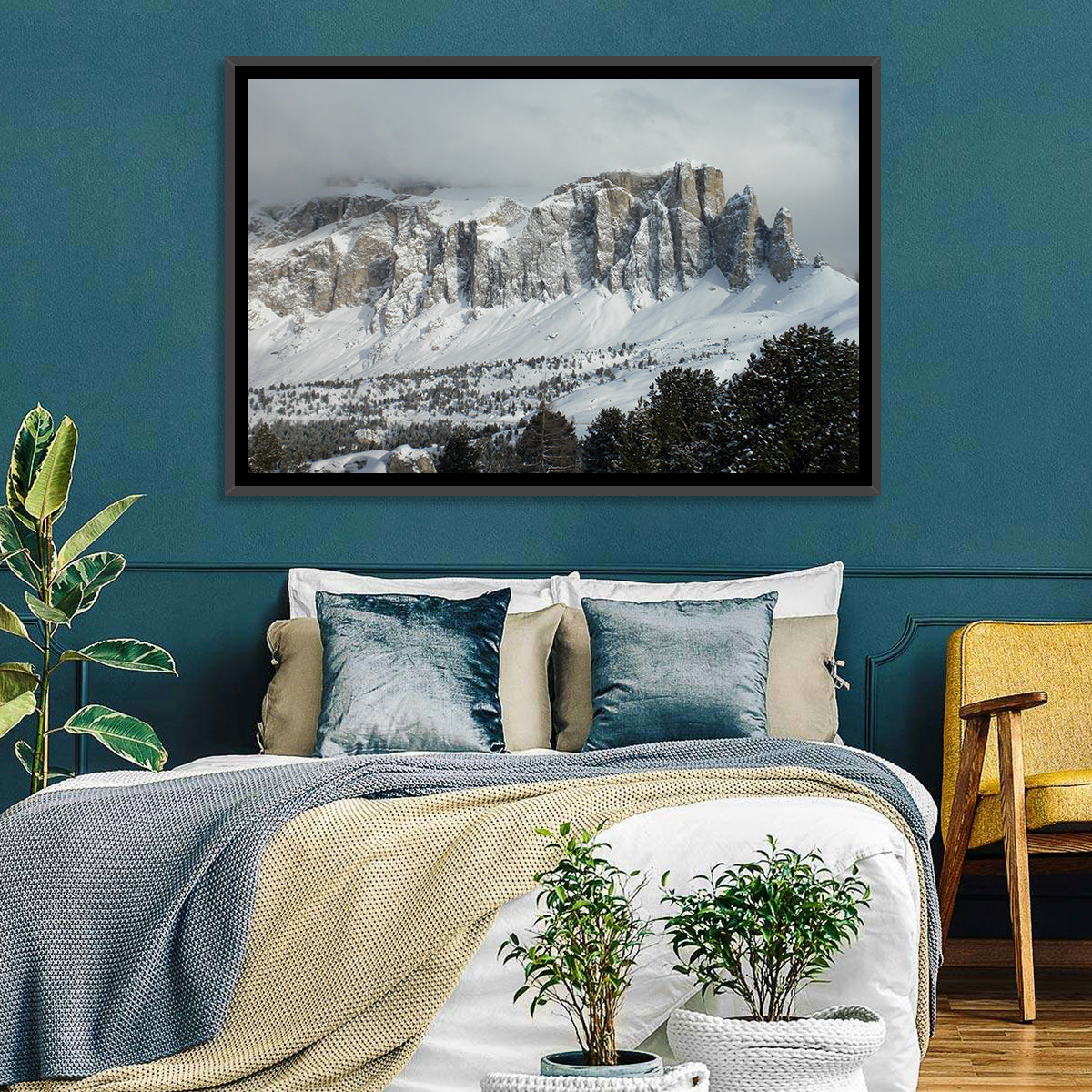 Gruppo Cella Mountains Wall Art in a room, landscape