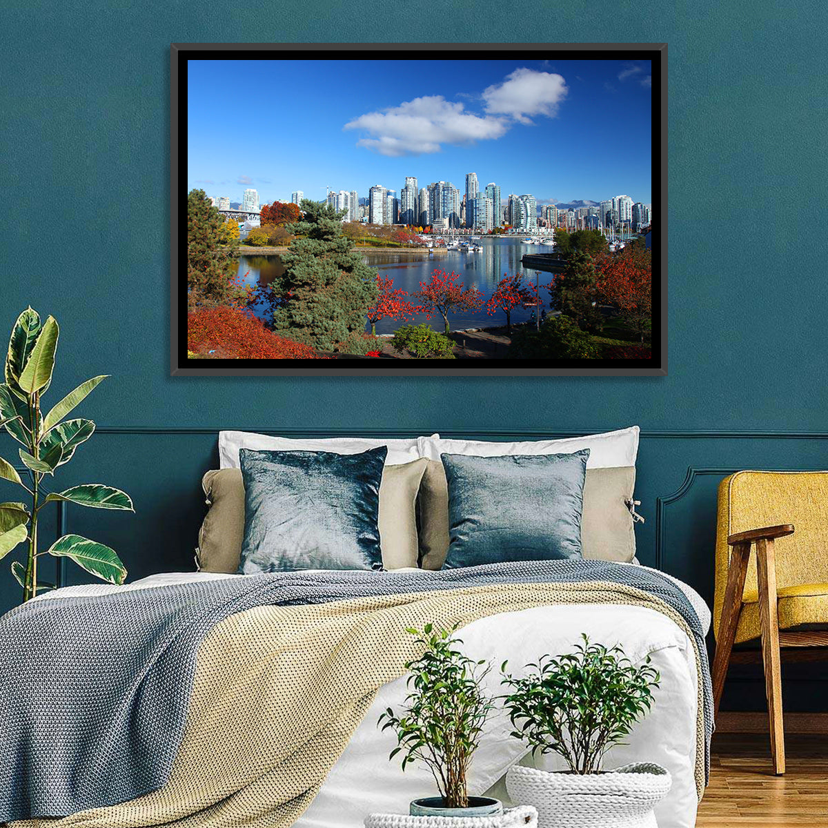 Vancouver Autumn Skyline Wall Art