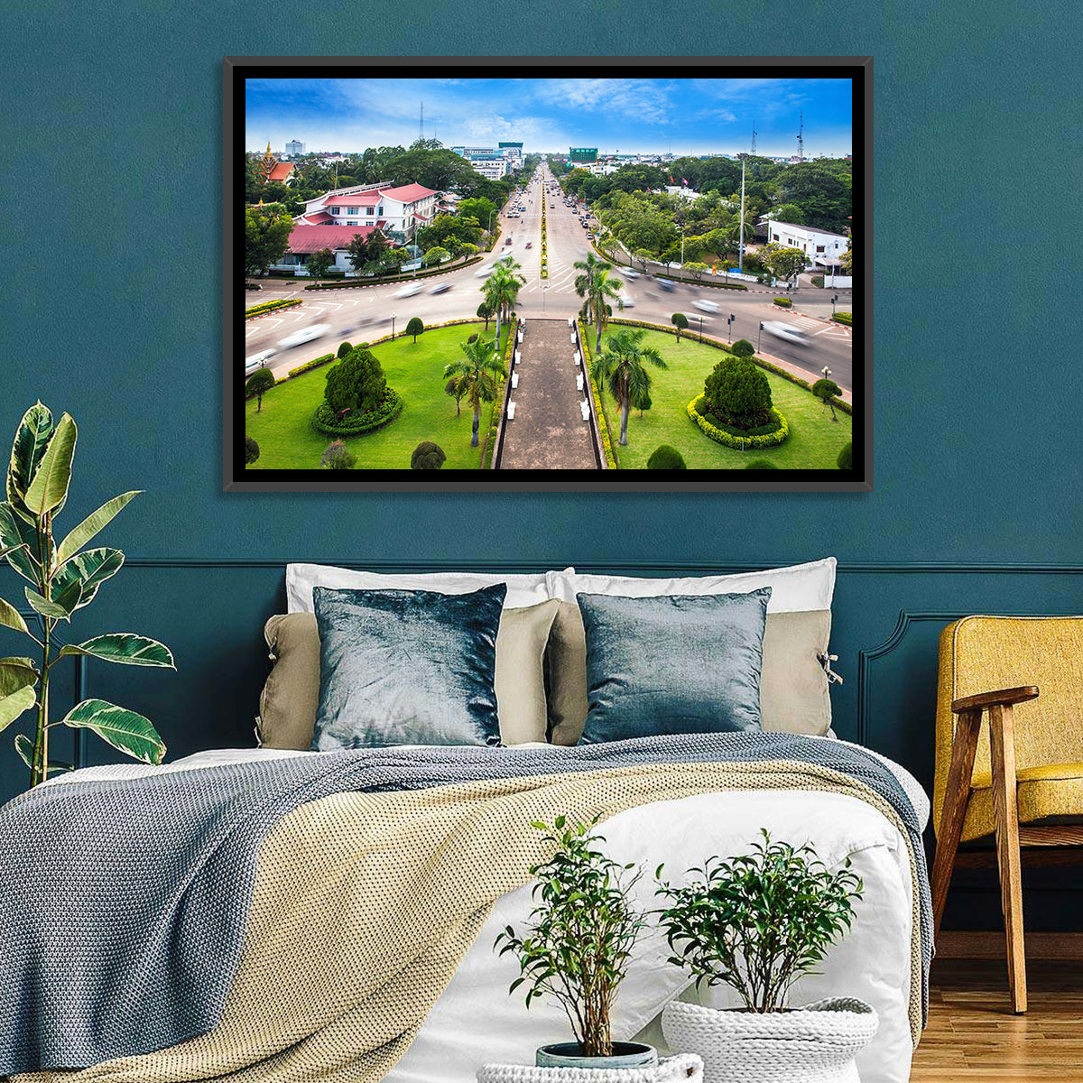 Phnom Penh Independence Monument Boulevard Wall Art in a room, landscape