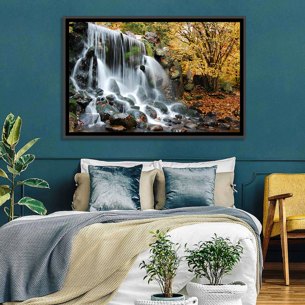 Autumn Waterfall at Sonsbeek Park Wall Art