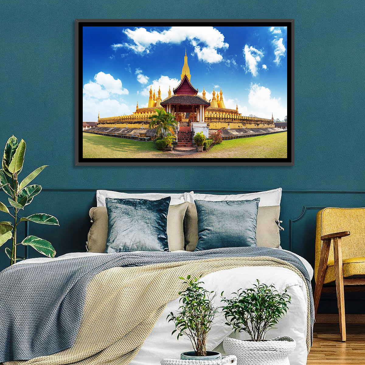 Pha That Luang Wall Art in a room, landscape