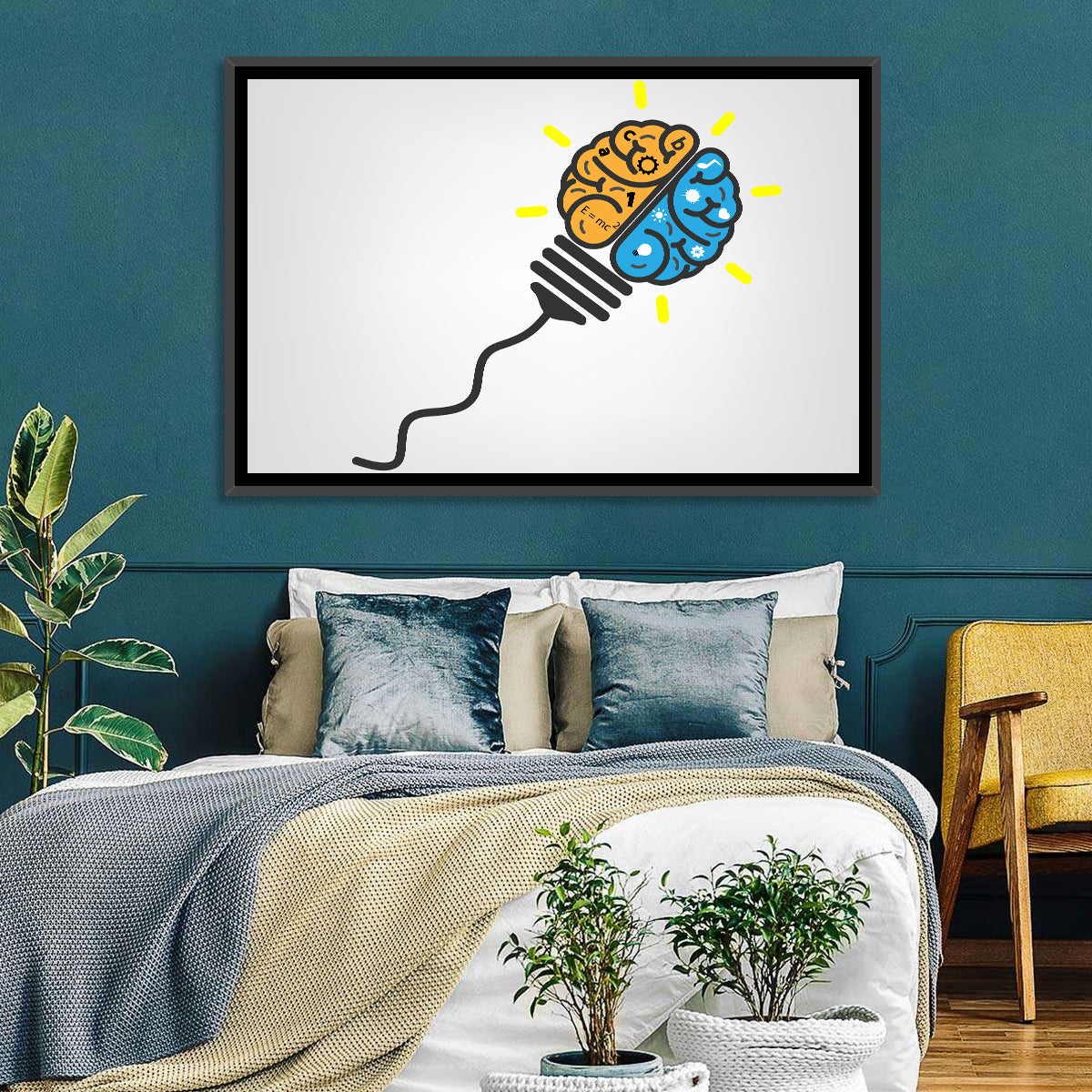 Think Out of the Box Wall Art in a room, landscape