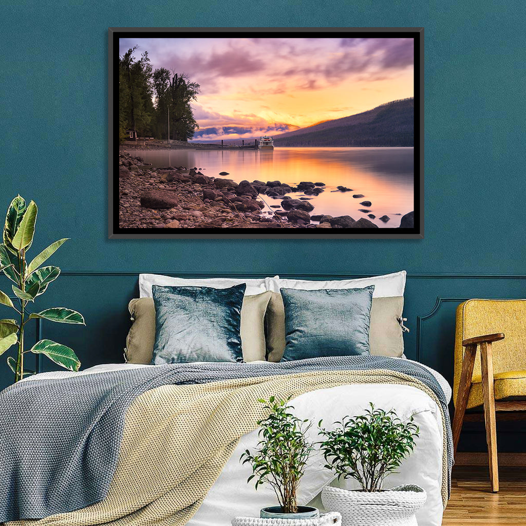 Lake Mcdonald Sunset Reflection Wall Art