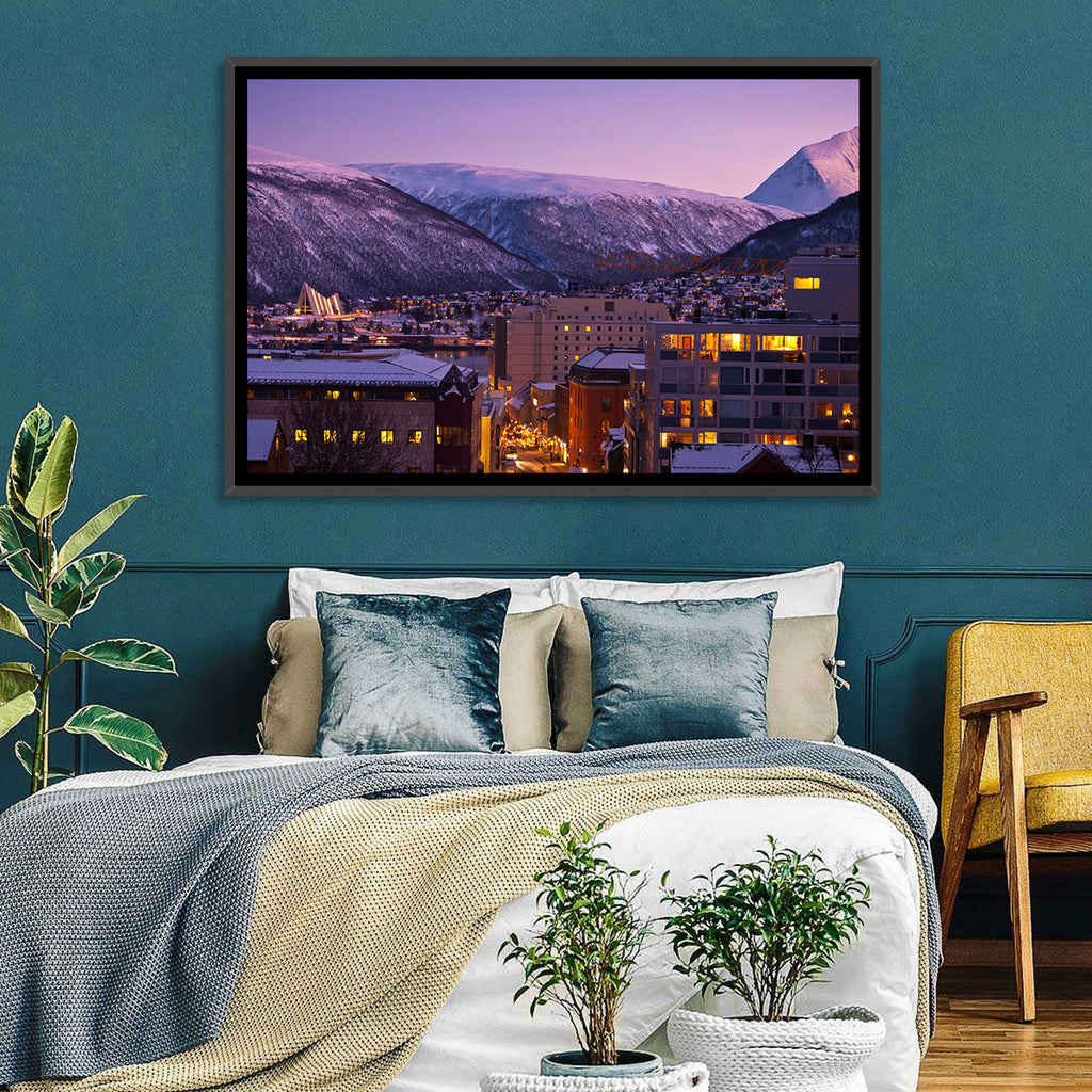Tromsø Twilight Cityscape Wall Art