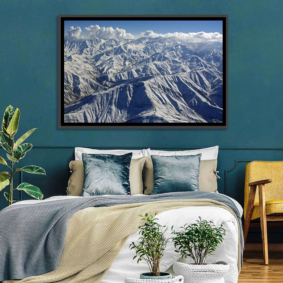Snow-capped Afghan Mountains Wall Art