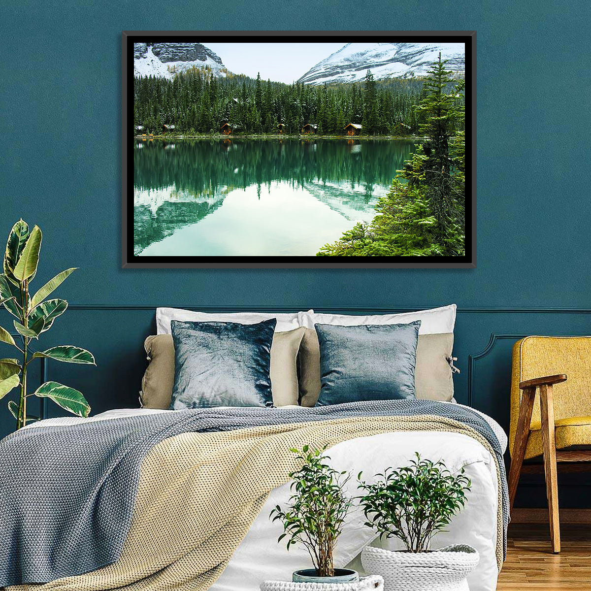 Lake O Hara Morning Wall Art in a room, landscape