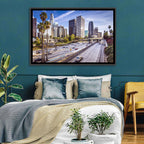 Los Angeles Freeway to Downtown Skyline Wall Art