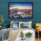 Frankfurt Twilight Skyline Wall Art