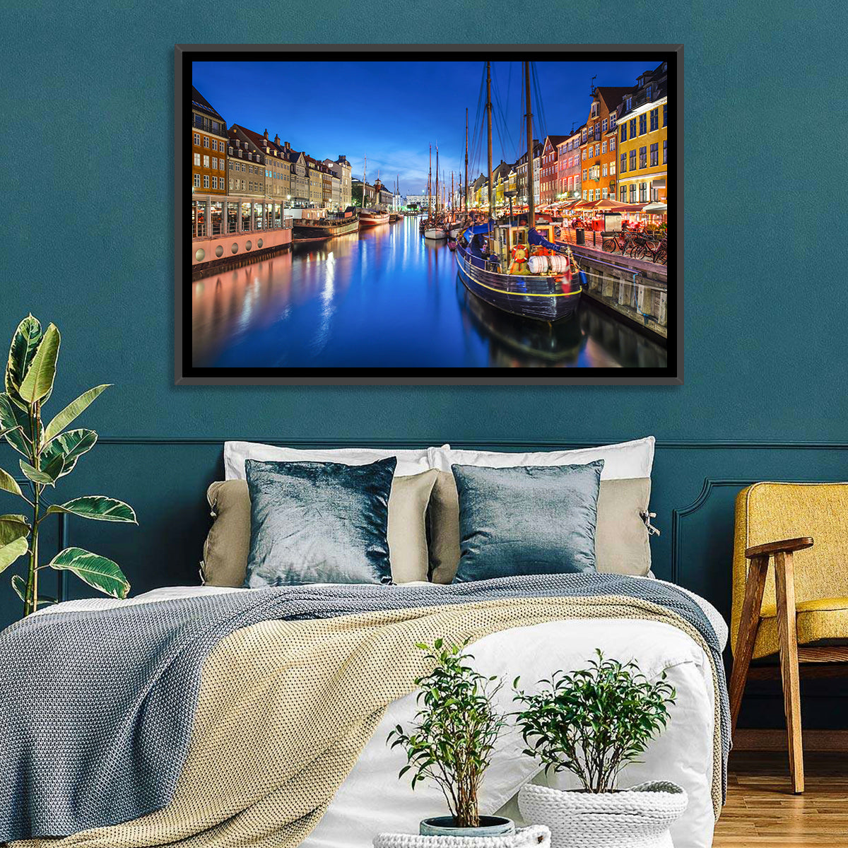 Nyhavn Canal at Dusk Wall Art