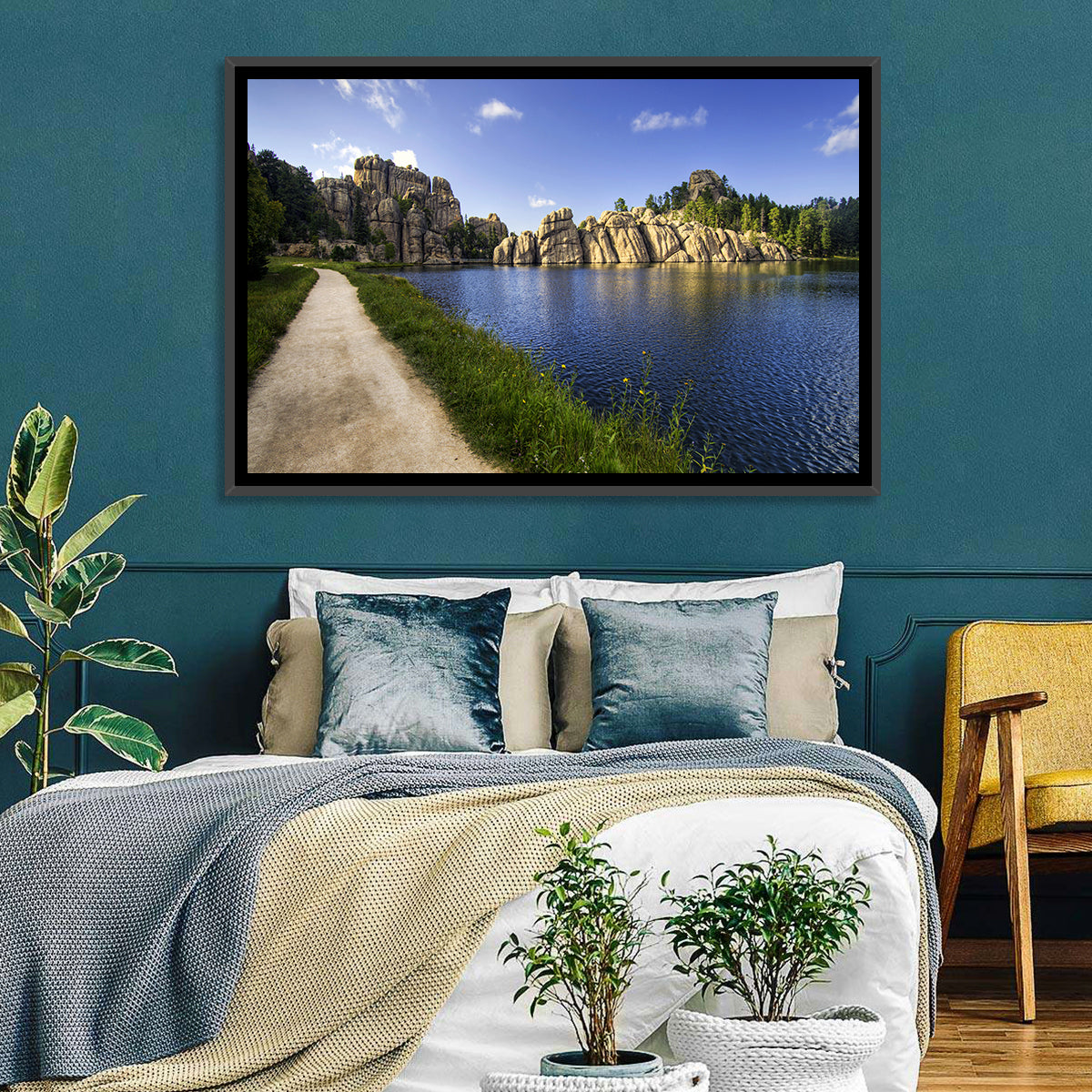 Sylvan Lake Trail, Black Hills Wall Art in a room, landscape