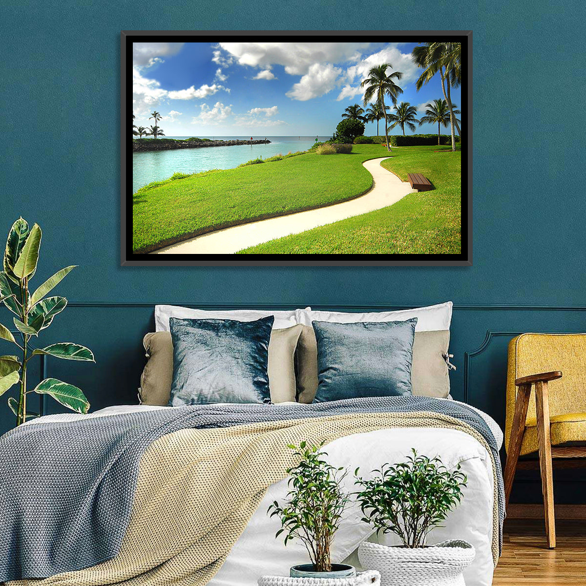 Tropical Coastal Pathway Wall Art