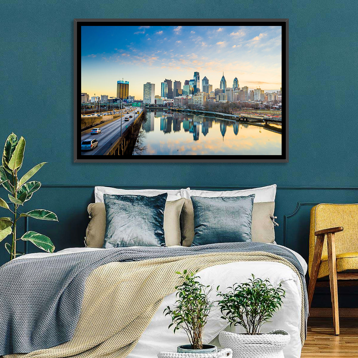 Philadelphia Skyline at Dusk Wall Art