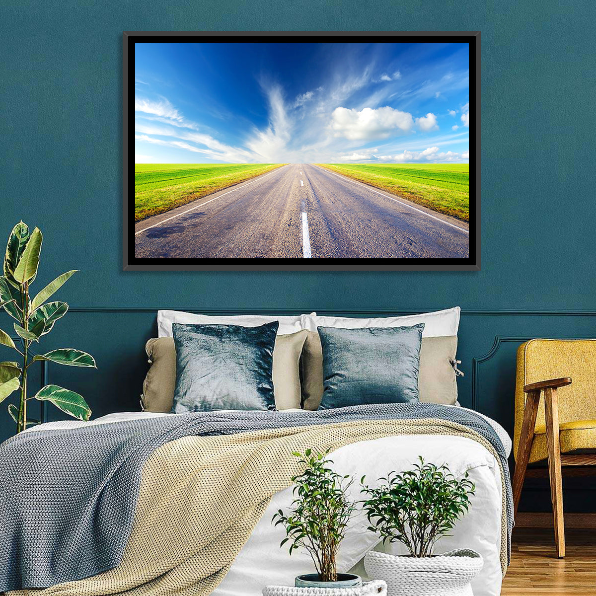Road to Infinity Wall Art in a room, landscape