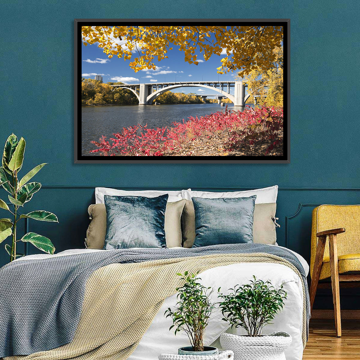 Ford Parkway Bridge, Minneapolis Wall Art in a room, landscape
