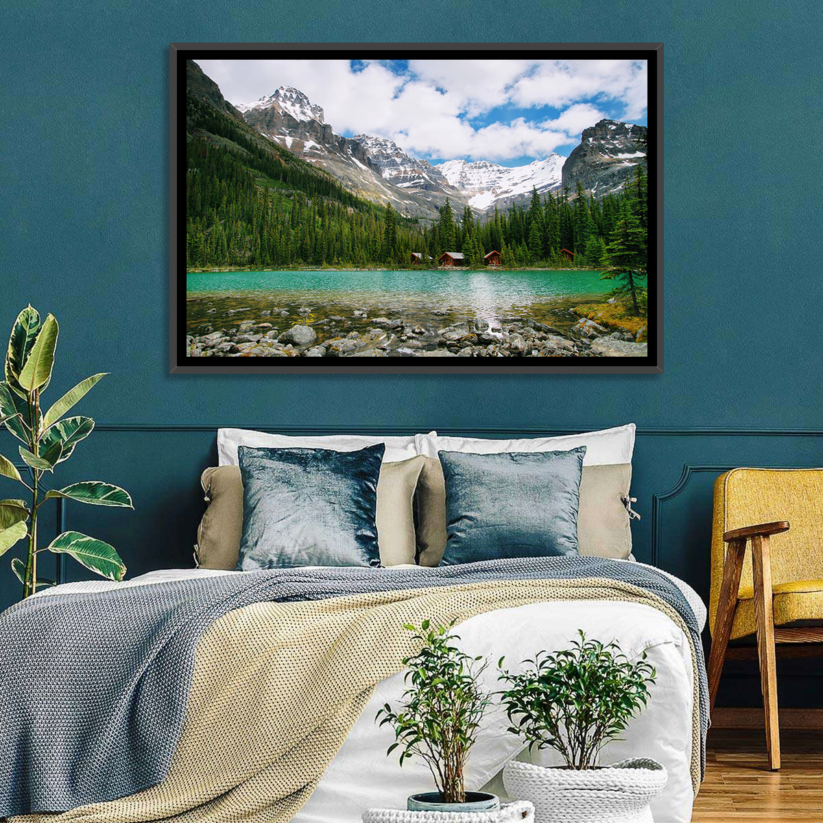 Lake O'hara Wall Art in a room, landscape