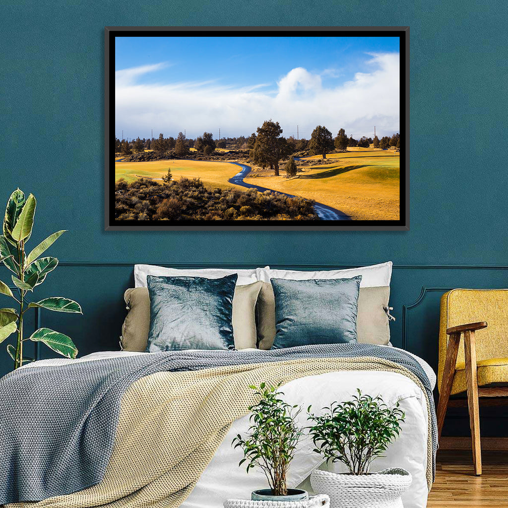 Central Oregon Golf Course with Winding Path Wall Art